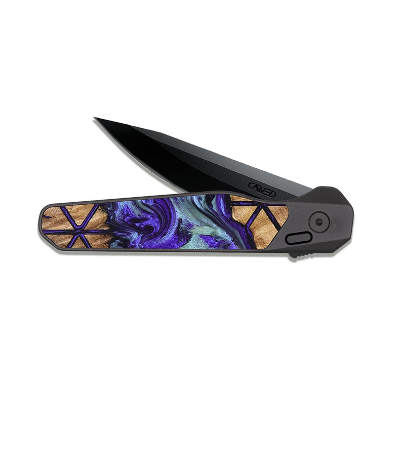 EDC Dark Slate Wood Pocket Knife - Wren (Pattern, 826983)