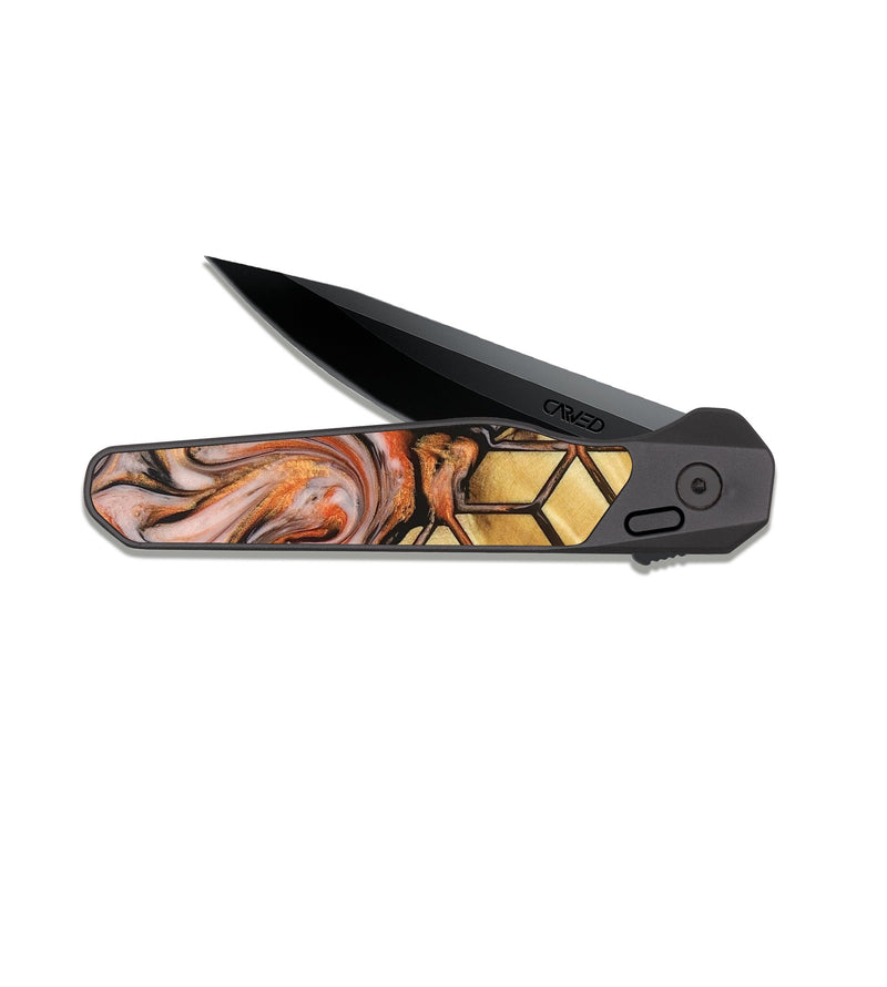 EDC Dark Slate Wood Pocket Knife - Ari (Pattern, 826995)