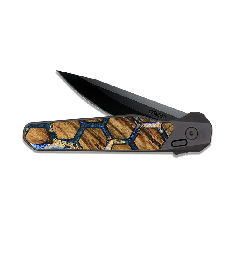 EDC Dark Slate Wood Pocket Knife - Carli (Pattern, 827000)