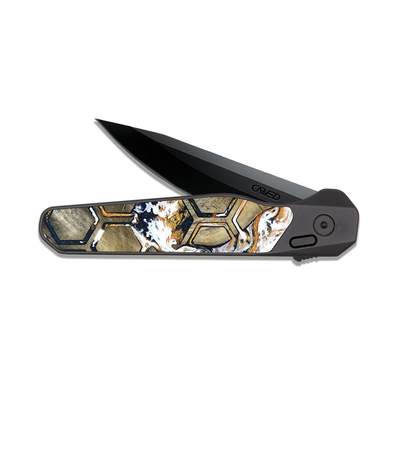 EDC Dark Slate Wood Pocket Knife - Kathlyn (Pattern, 827001)