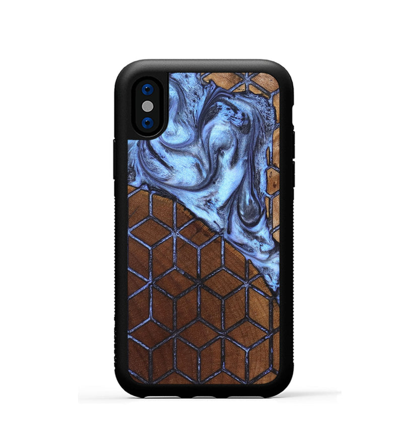 iPhone Xs Wood Phone Case - Kylian (Pattern, 827004)