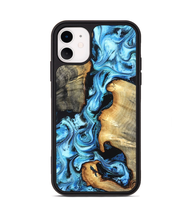 iPhone 11 Wood Phone Case - Zackary (Blue, 827006)