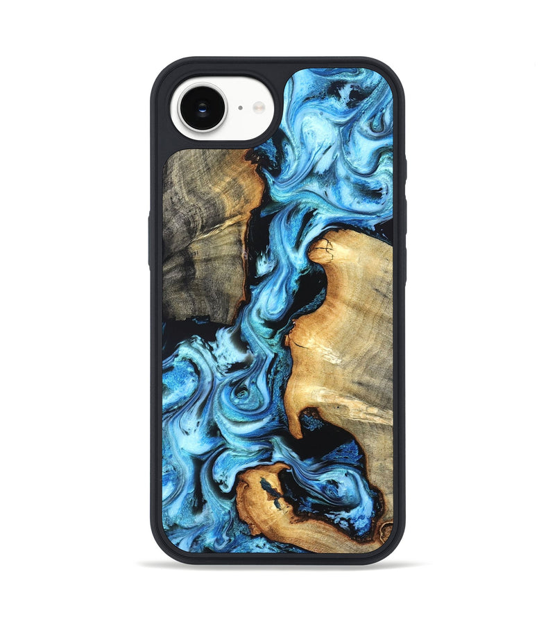iPhone 17e Wood Phone Case - Zackary (Blue, 827006)