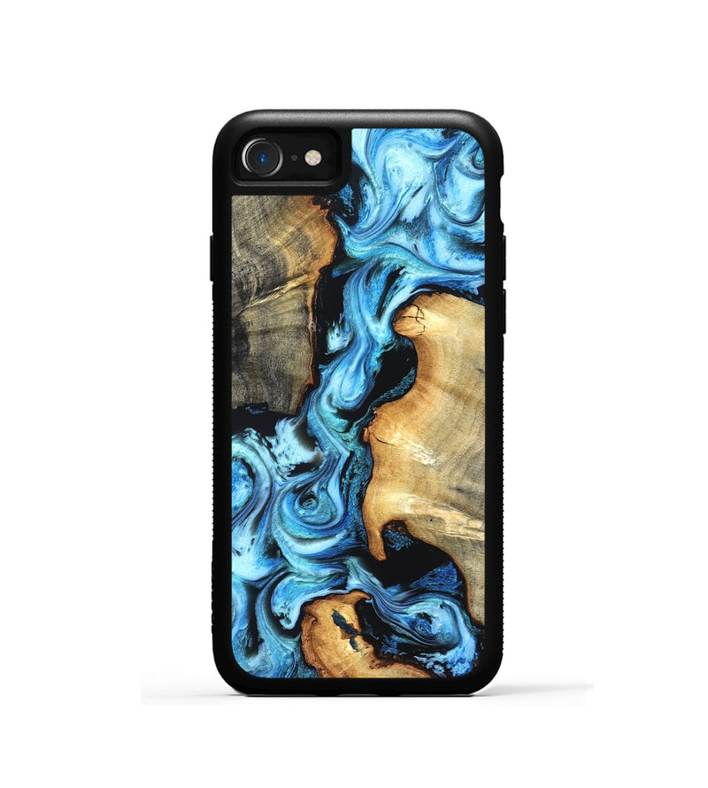 iPhone SE Wood Phone Case - Zackary (Blue, 827006)