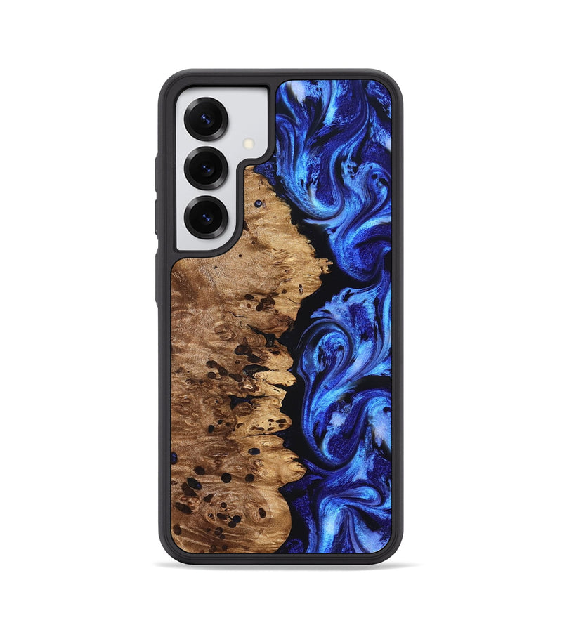 Galaxy S25 Wood Phone Case - Love (Blue, 827007)