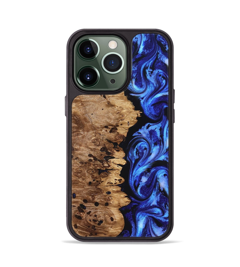 iPhone 13 Pro Wood Phone Case - Love (Blue, 827007)