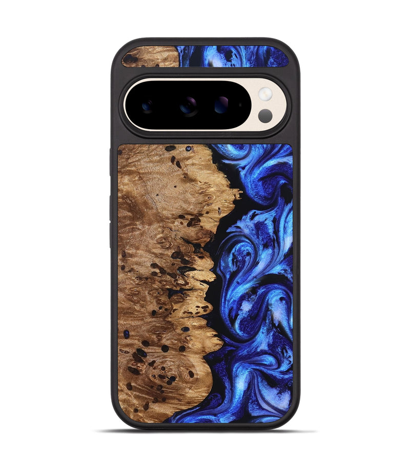 Pixel 10 Wood Phone Case - Love (Blue, 827007)