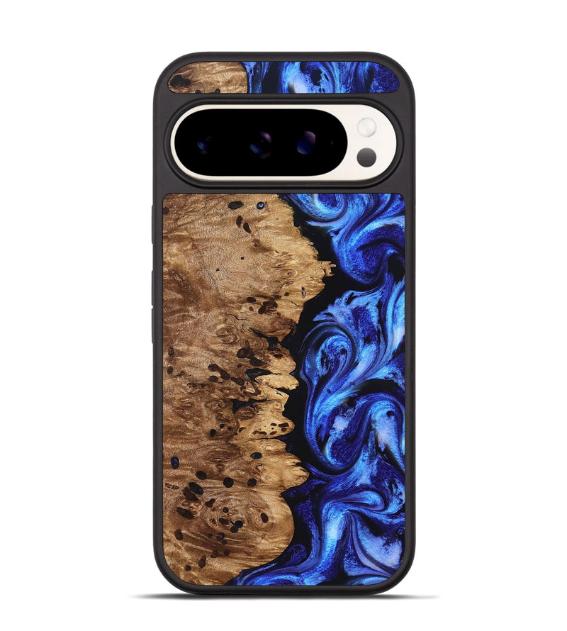 Pixel 9 Pro Wood Phone Case - Love (Blue, 827007)