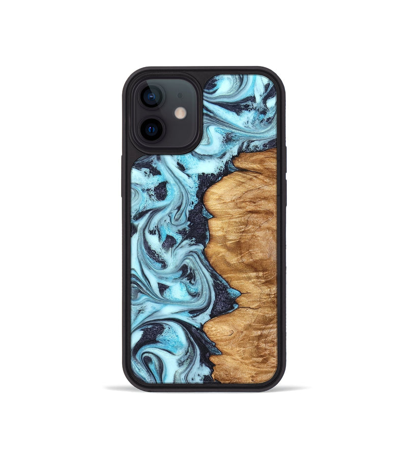 iPhone 12 mini Wood Phone Case - Marvel (Blue, 827009)