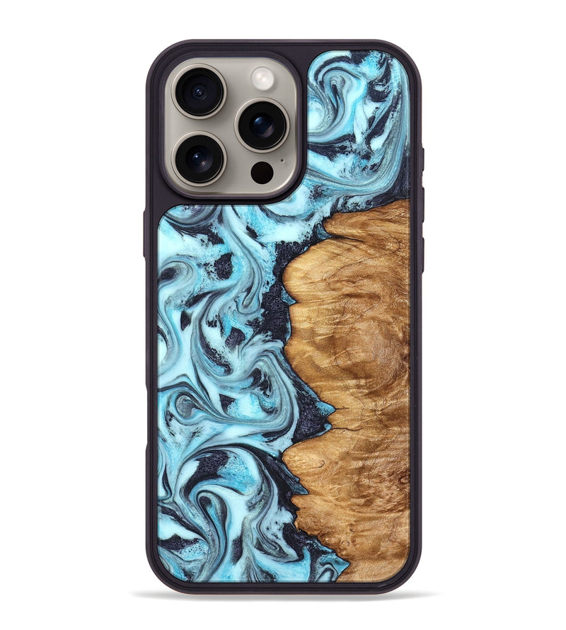 iPhone 16 Pro Max Wood Phone Case - Marvel (Blue, 827009)