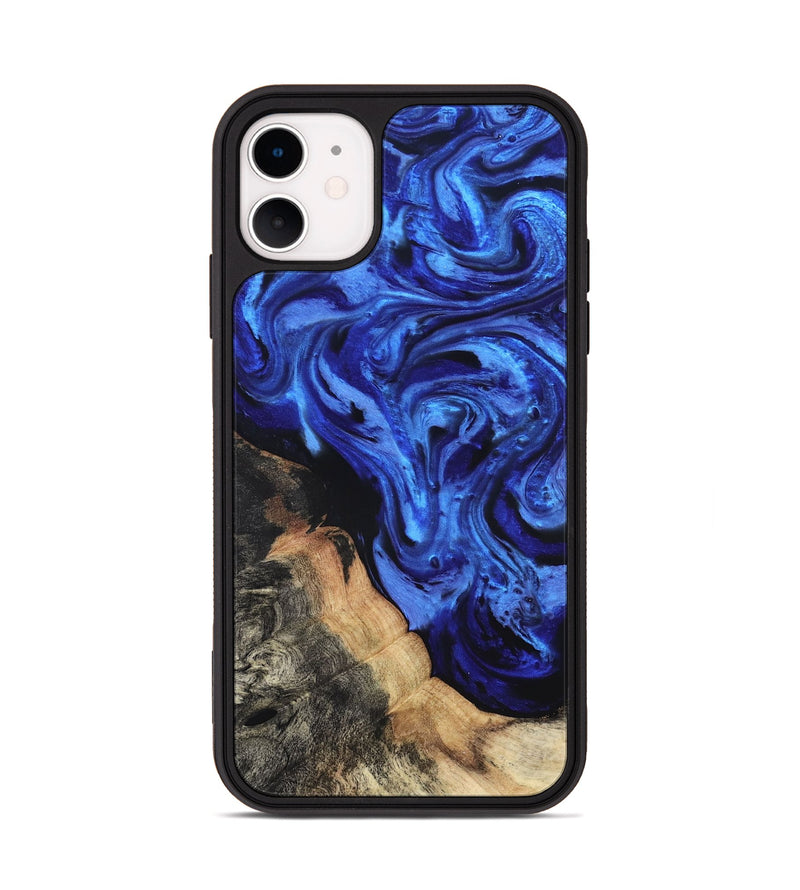 iPhone 11 Wood Phone Case - Melba (Blue, 827010)