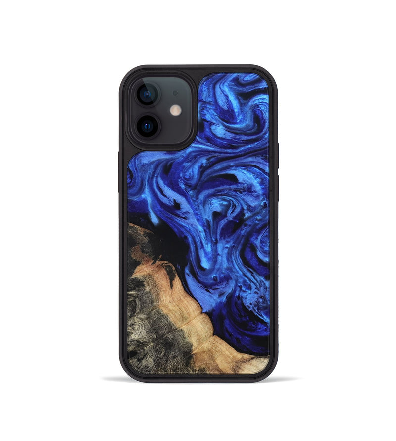 iPhone 12 mini Wood Phone Case - Melba (Blue, 827010)