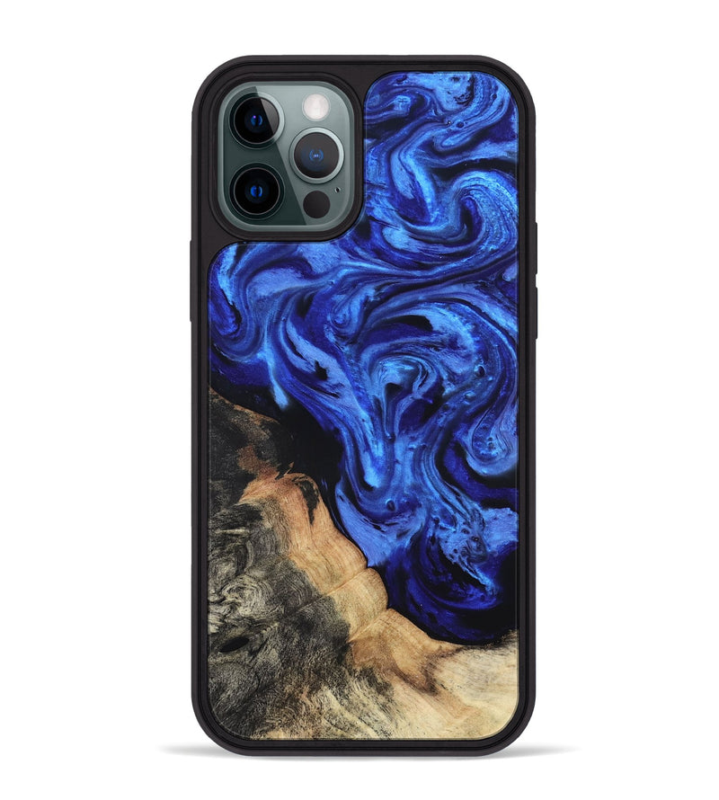 iPhone 12 Pro Max Wood Phone Case - Melba (Blue, 827010)
