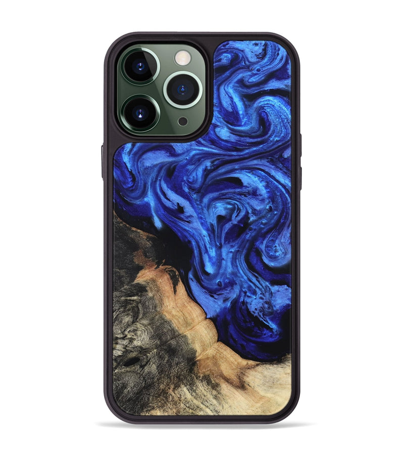 iPhone 13 Pro Max Wood Phone Case - Melba (Blue, 827010)