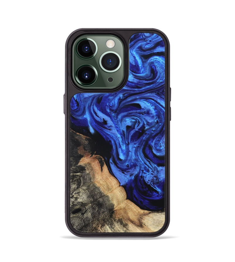 iPhone 13 Pro Wood Phone Case - Melba (Blue, 827010)