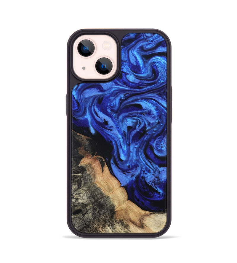iPhone 14 Wood Phone Case - Melba (Blue, 827010)