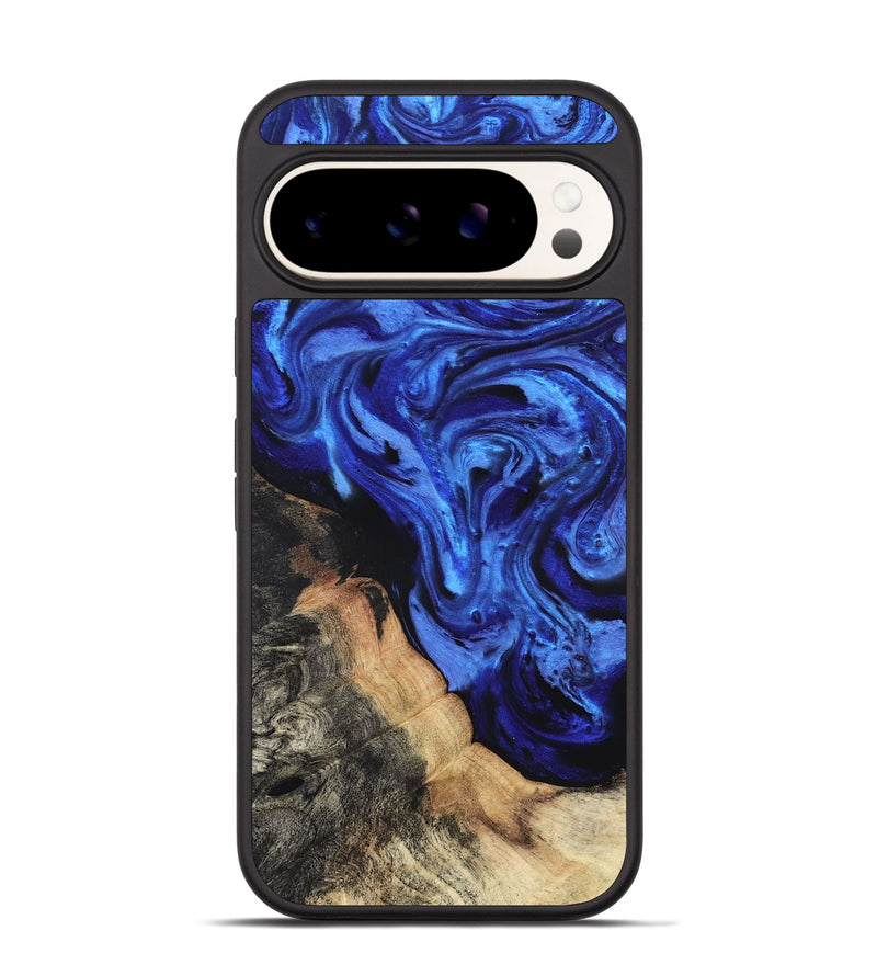 Pixel 9 Pro Wood Phone Case - Melba (Blue, 827010)