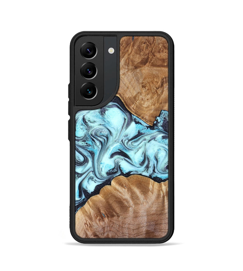 Galaxy S22 Wood Phone Case - Hershel (Blue, 827012)