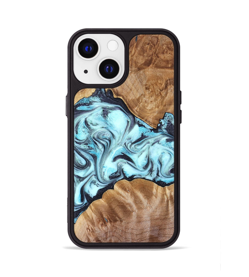 iPhone 13 Wood Phone Case - Hershel (Blue, 827012)