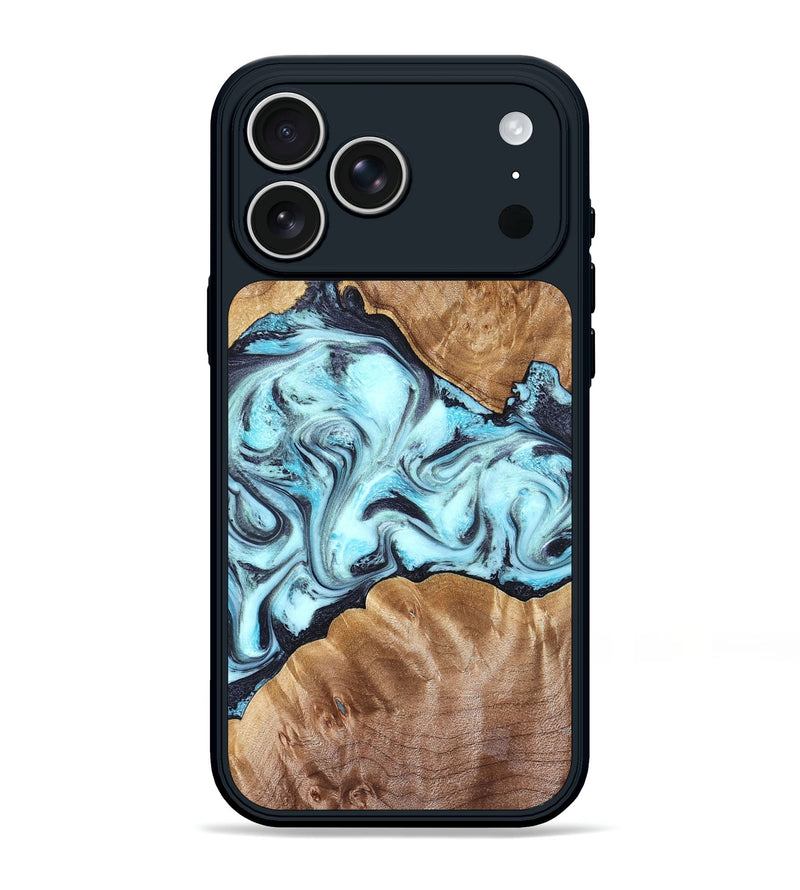 iPhone 17 Pro Max Wood Phone Case - Hershel (Blue, 827012)