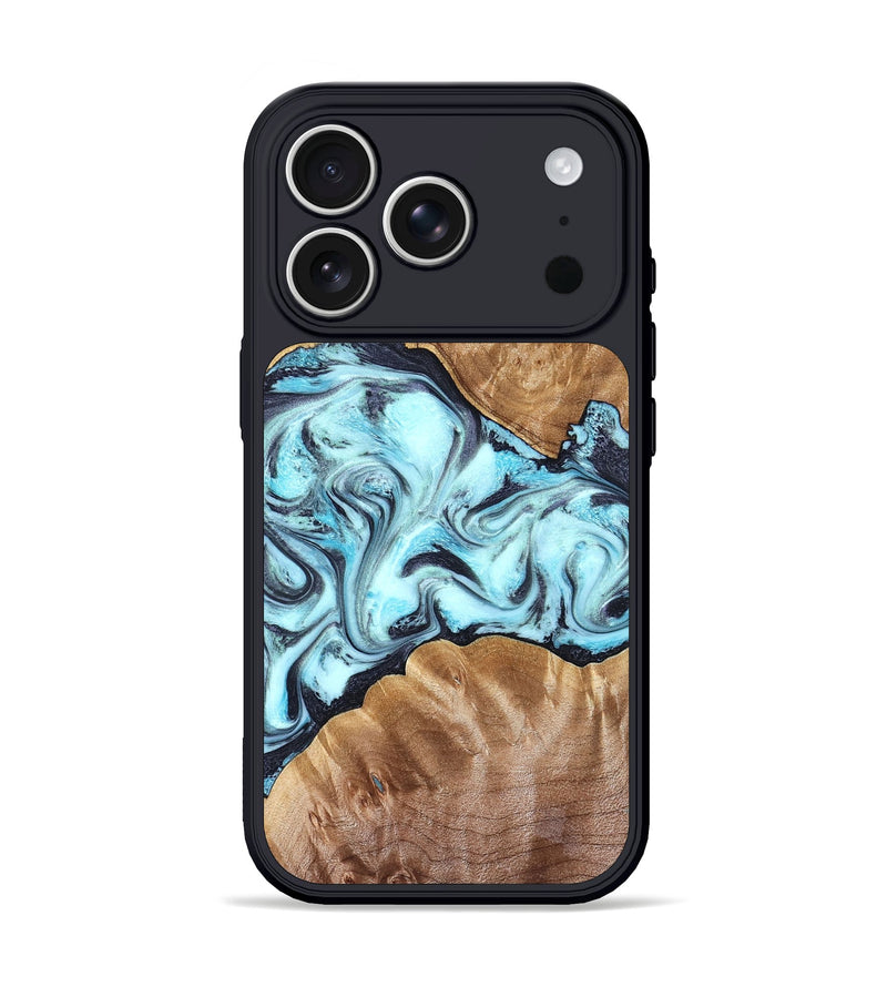 iPhone 17 Pro Wood Phone Case - Hershel (Blue, 827012)