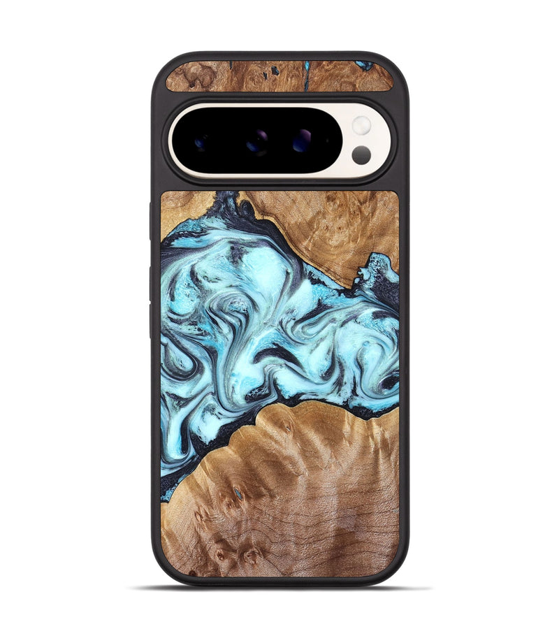Pixel 9 Pro Wood Phone Case - Hershel (Blue, 827012)