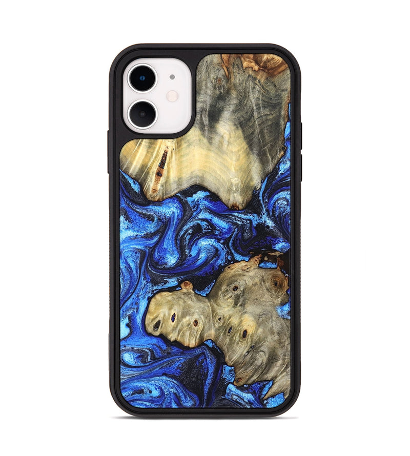 iPhone 11 Wood Phone Case - Sondra (Blue, 827015)