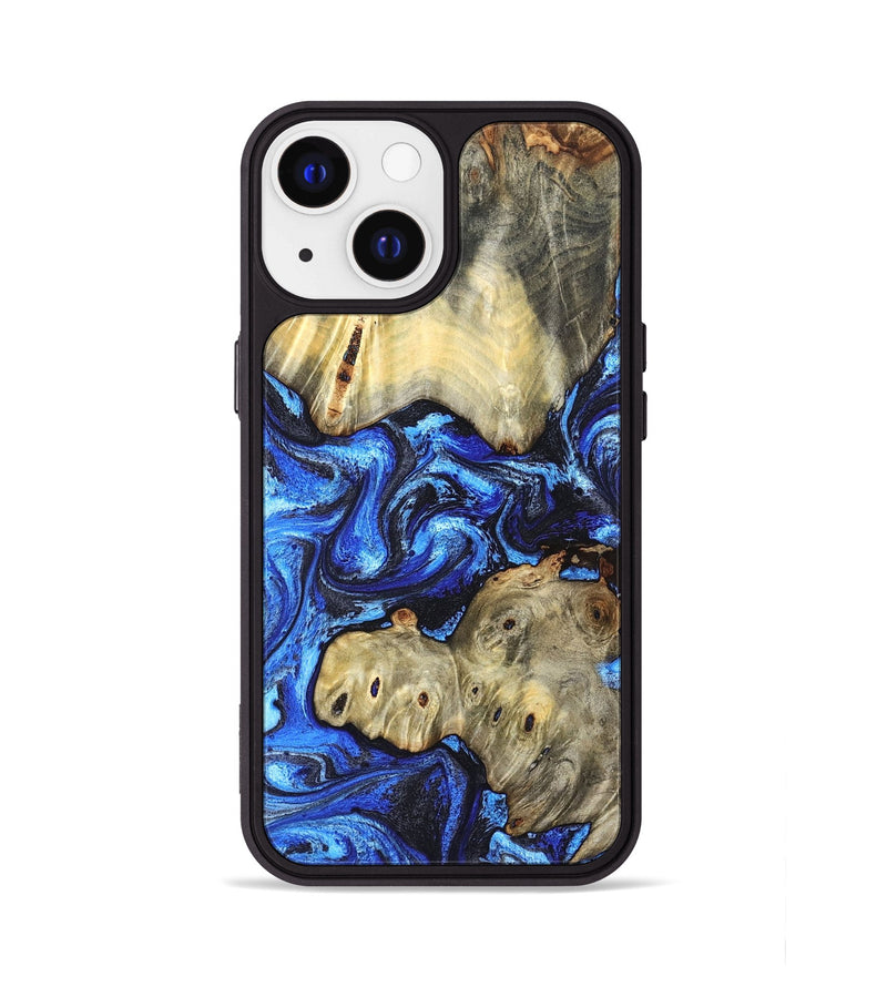 iPhone 13 Wood Phone Case - Sondra (Blue, 827015)