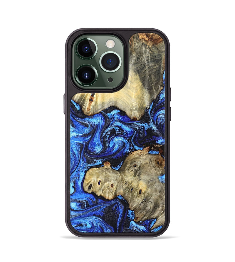 iPhone 13 Pro Wood Phone Case - Sondra (Blue, 827015)