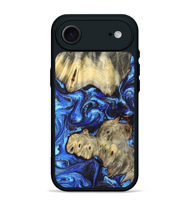 iPhone 17 Air Wood Phone Case - Sondra (Blue, 827015)