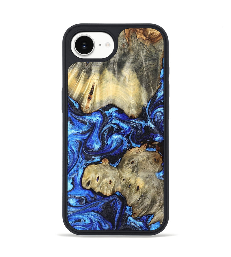 iPhone 17e Wood Phone Case - Sondra (Blue, 827015)