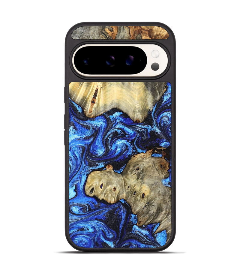 Pixel 9 Pro Wood Phone Case - Sondra (Blue, 827015)