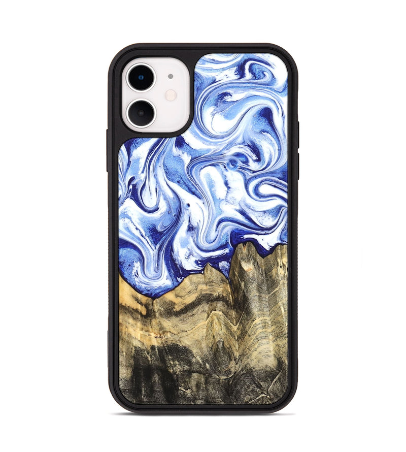 iPhone 11 Wood Phone Case - Estevan (Blue, 827017)
