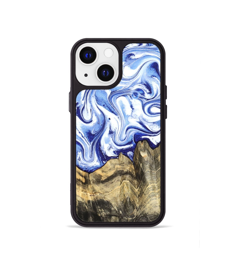 iPhone 13 mini Wood Phone Case - Estevan (Blue, 827017)