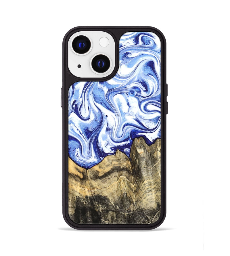 iPhone 13 Wood Phone Case - Estevan (Blue, 827017)