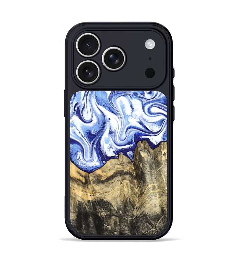 iPhone 17 Pro Wood Phone Case - Estevan (Blue, 827017)
