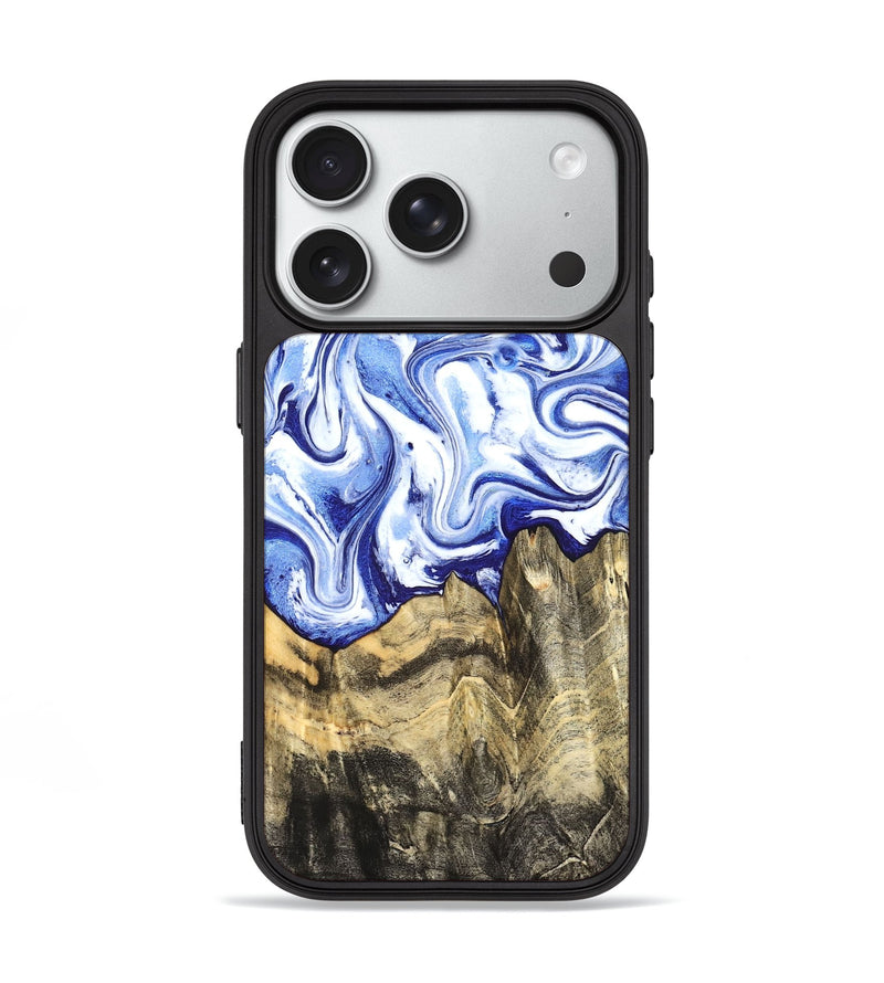 iPhone 18 Pro Wood Phone Case - Estevan (Blue, 827017)