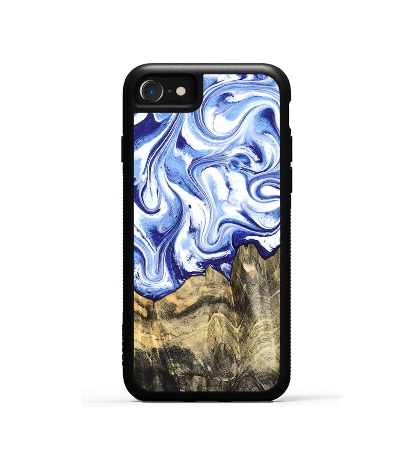 iPhone SE Wood Phone Case - Estevan (Blue, 827017)