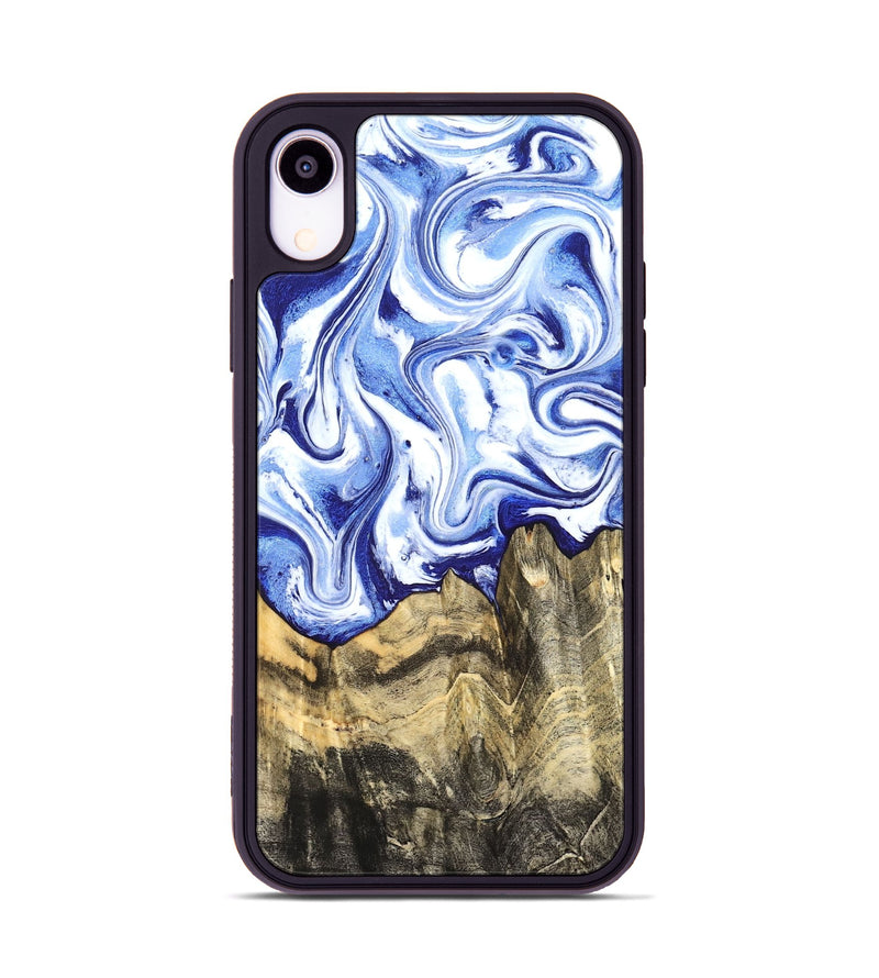 iPhone Xr Wood Phone Case - Estevan (Blue, 827017)