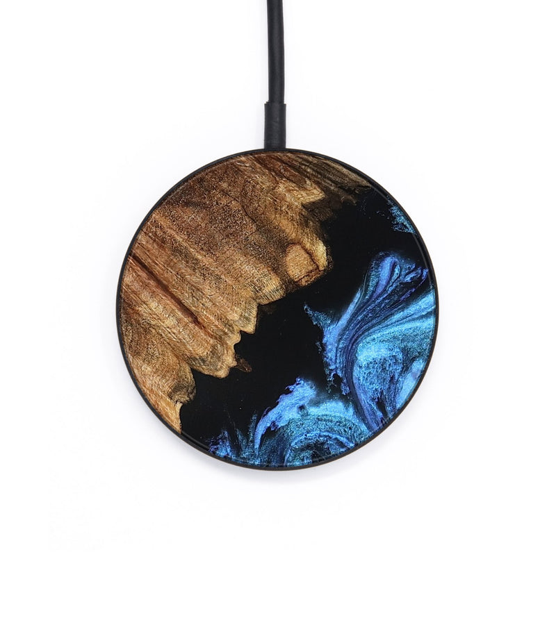Circle Wood Wireless Charger - Nikita (Blue, 827019)