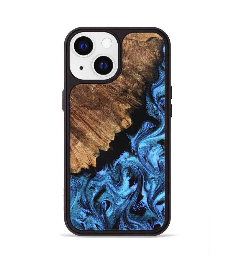 iPhone 13 Wood Phone Case - Nikita (Blue, 827019)