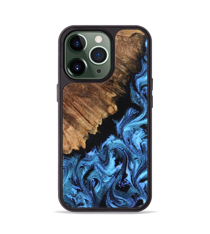 iPhone 13 Pro Wood Phone Case - Nikita (Blue, 827019)