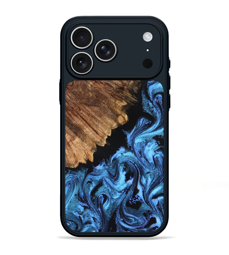 iPhone 17 Pro Max Wood Phone Case - Nikita (Blue, 827019)