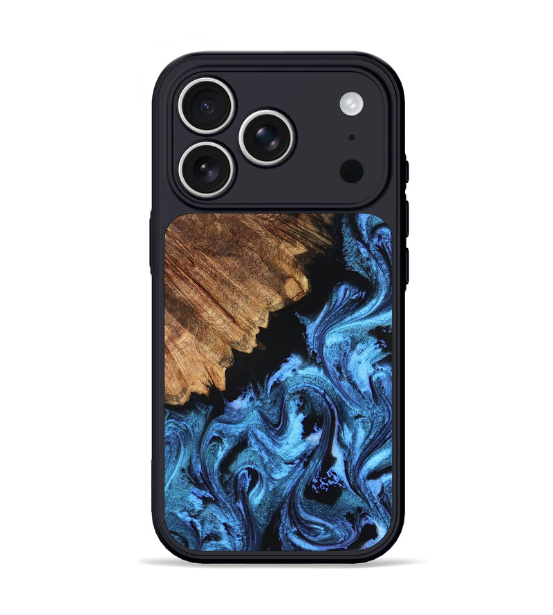 iPhone 17 Pro Wood Phone Case - Nikita (Blue, 827019)