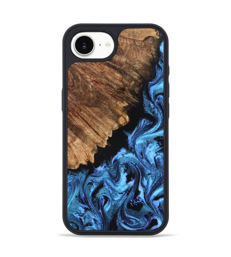 iPhone 17e Wood Phone Case - Nikita (Blue, 827019)