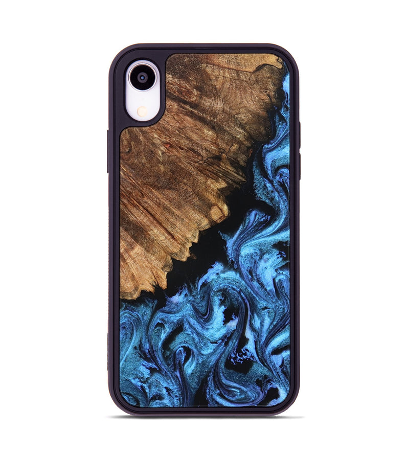 iPhone Xr Wood Phone Case - Nikita (Blue, 827019)