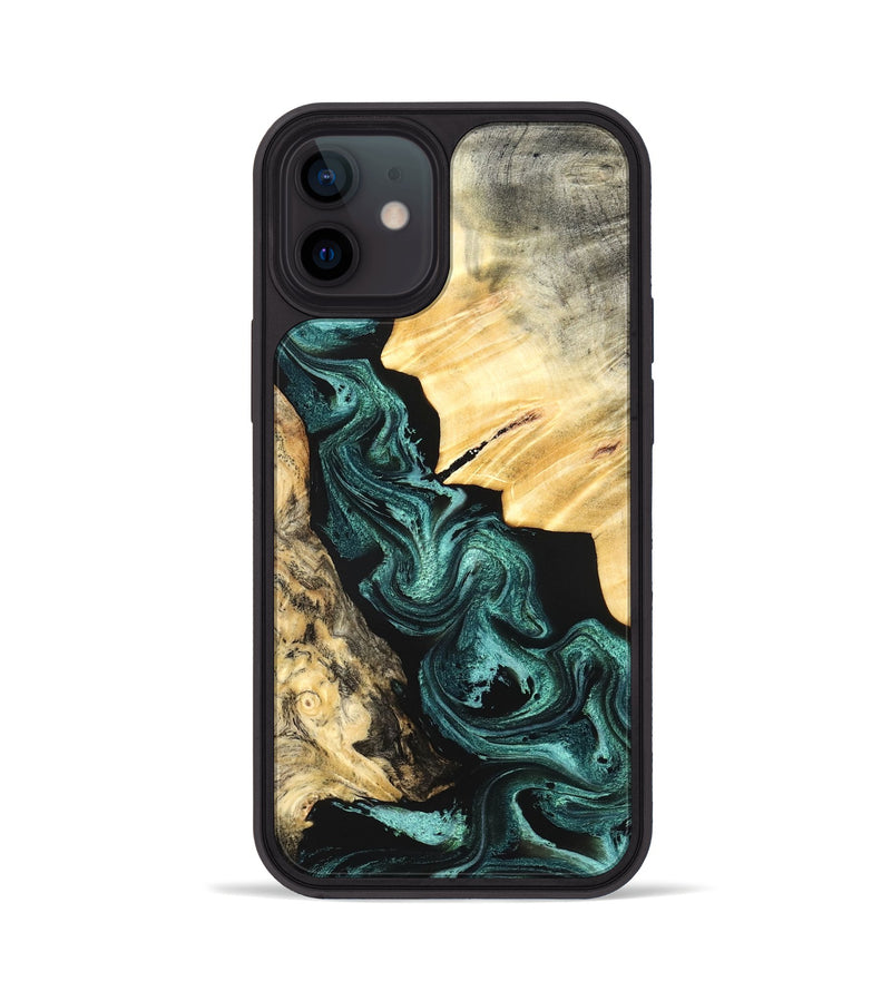 iPhone 12 Wood Phone Case - Deann (Green, 827020)