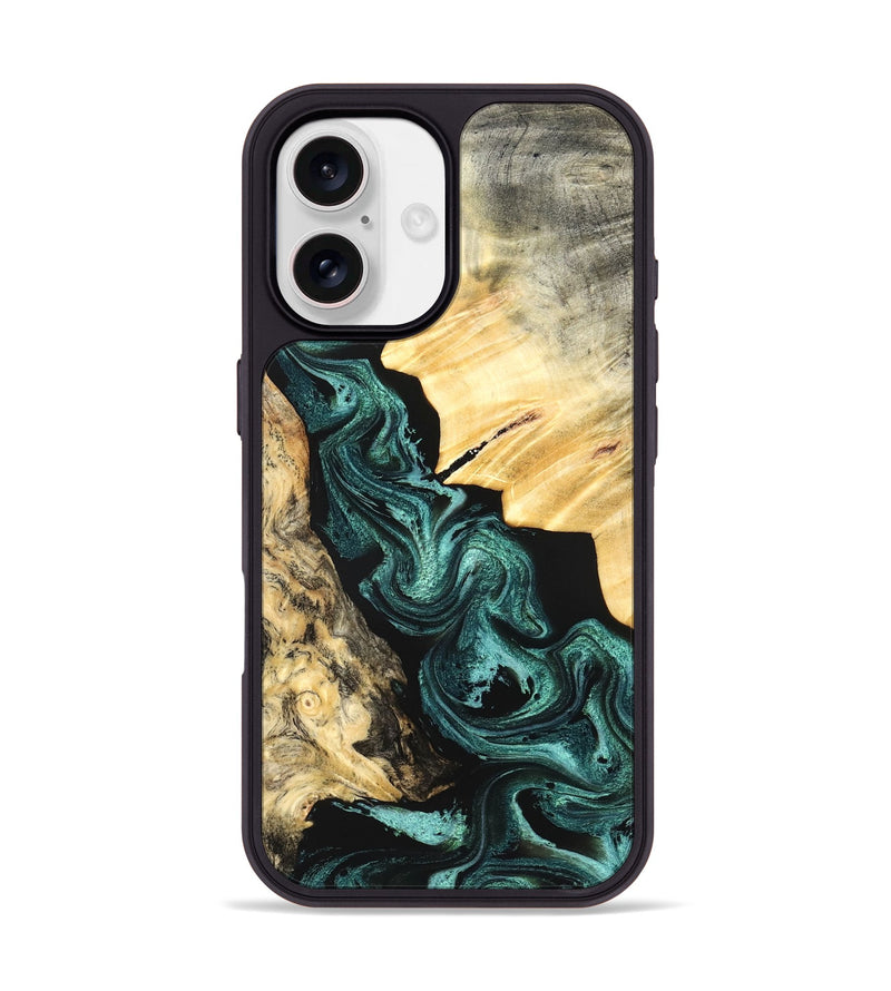 iPhone 17 Wood Phone Case - Deann (Green, 827020)