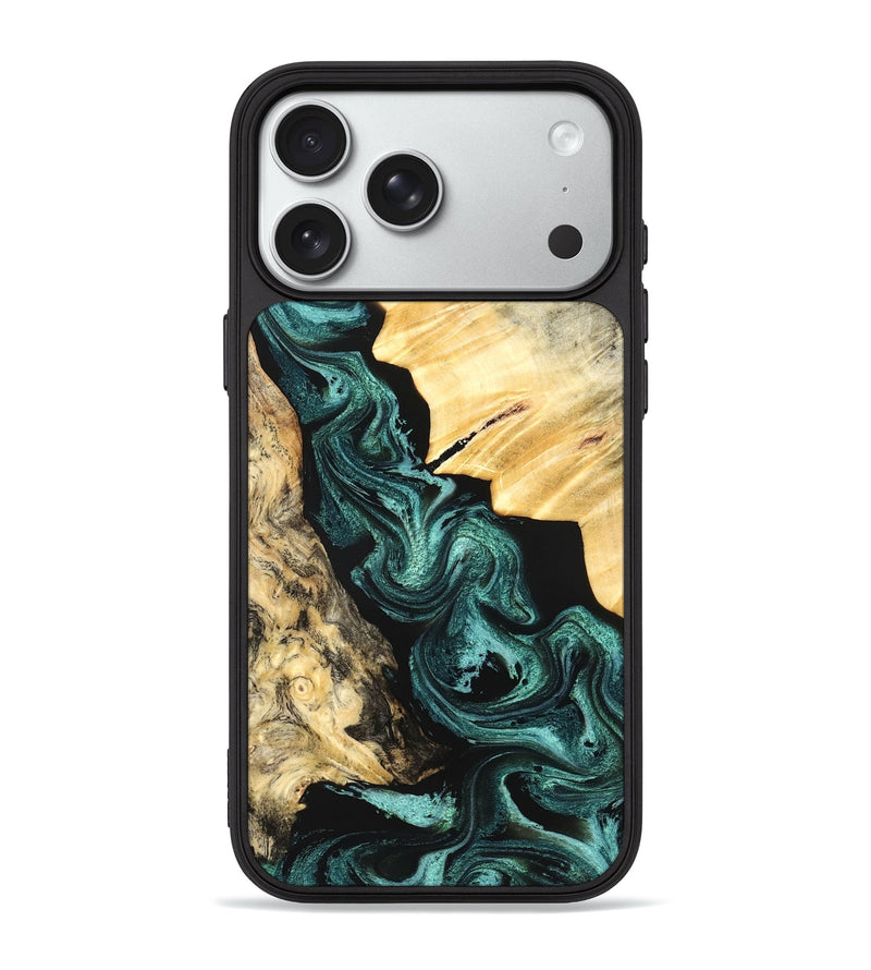 iPhone 18 Pro Max Wood Phone Case - Deann (Green, 827020)