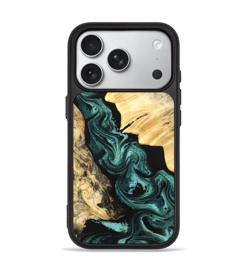 iPhone 18 Pro Wood Phone Case - Deann (Green, 827020)